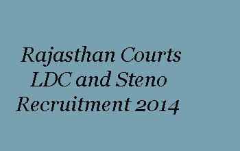 Rajasthan District Courts LDC and Steno Recruitment 2014