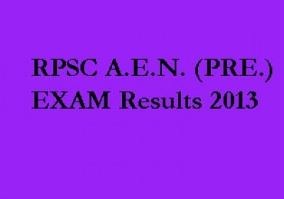 RPSC A.E.N. (PRE.) EXAM Results 2013 Declared