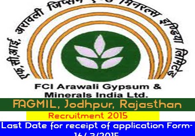 FAGMIL Recruitment 2015